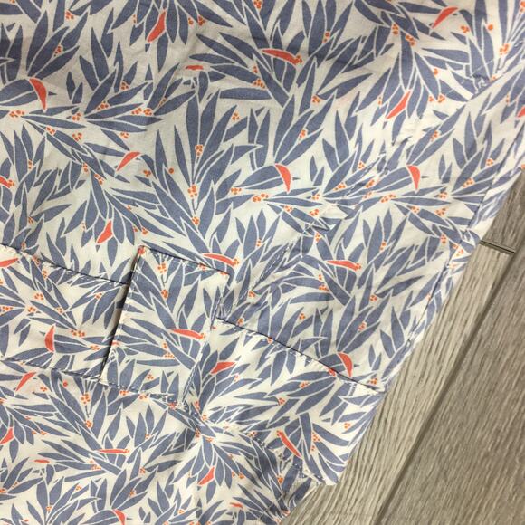 NWT Nightwalker Summer of Lover Romper Floral V Neck Zip 100% Cotton Blue Large - Picture 2 of 10